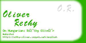 oliver rethy business card